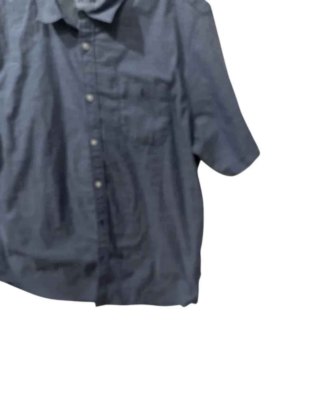 The North Face Mens XL Short Sleeve Button-Up Shirt In Blue